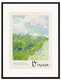 Gerahmter Kunstdruck Grüne Weizenfelder, Auvers, 1890