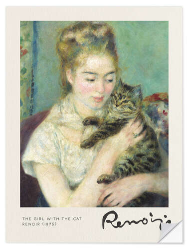 Wall sticker The Girl with the Cat, 1875