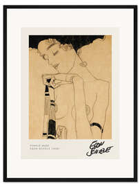 Gerahmter Kunstdruck Stehendes Mädchen in kariertem Tuch, 1908