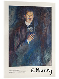 Tableau en verre acrylique Self-Portrait with Cigarette, 1895