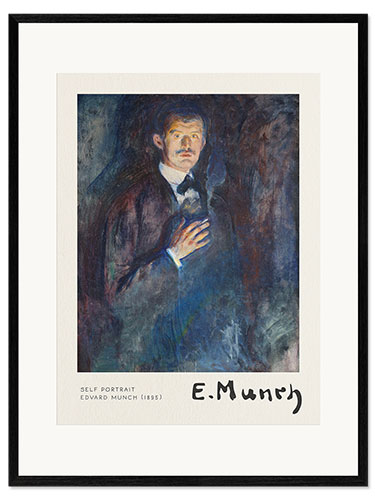 Framed art print Self-Portrait with Cigarette, 1895