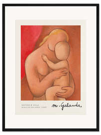 Gerahmter Kunstdruck Mutter &amp; Kind