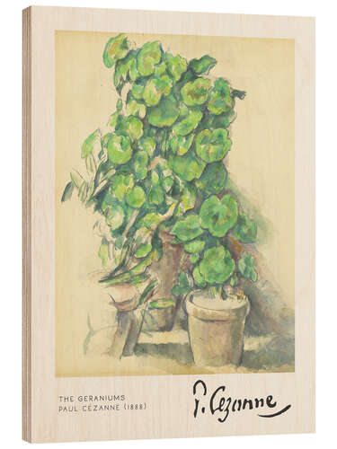 Wood print The Geraniums