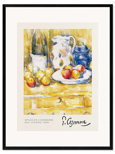 Ingelijste kunstdruk Apples on a Sideboard