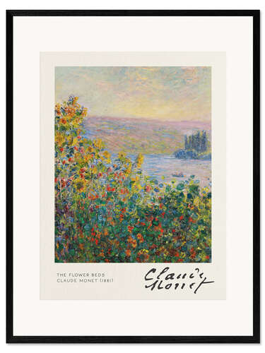 Kehystetty taidepainatus The Flower Beds at Vétheuil, 1881