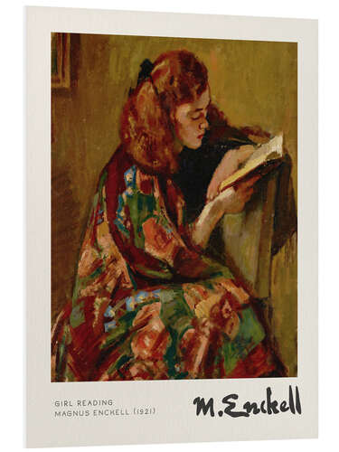 Foam board print Girl Reading