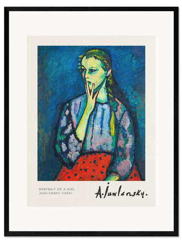Stampa artistica con cornice Portrait of a Girl