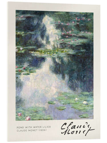 Akryylilasitaulu Pond with Water Lilies, 1906