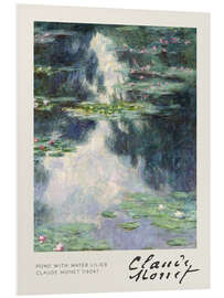 Print på skumplade Pond with Water Lilies, 1906