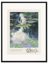 Gerahmter Kunstdruck Teich mit Seerosen, 1906