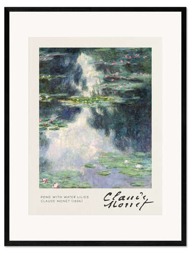 Framed art print Pond with Water Lilies, 1906