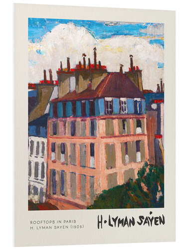 Foam board print Rooftops in Paris