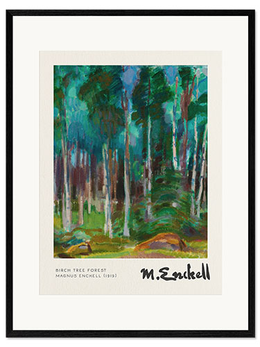 Framed art print Birch Tree Forest