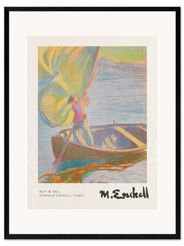 Ingelijste kunstdruk Boy & Sail