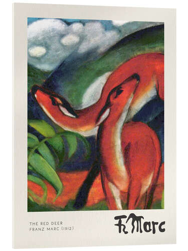 Acrylglasbild Rote Rehe II, 1912