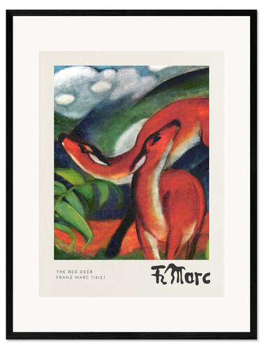 Framed art print Red Deers II, 1912