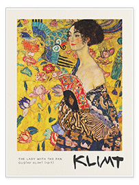Wandbild  Dame mit Fächer, 1917 - Gustav Klimt
