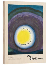 Holzbild Sonnenuntergang