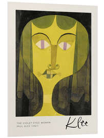 Hartschaumbild Porträt einer Frau mit violetten Augen