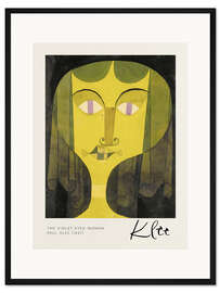 Gerahmter Kunstdruck Porträt einer Frau mit violetten Augen