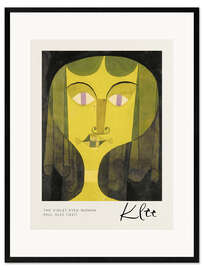 Gerahmter Kunstdruck Porträt einer Frau mit violetten Augen