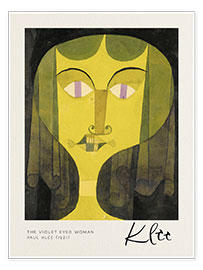 Poster Porträt einer Frau mit violetten Augen