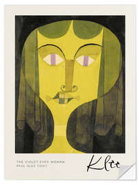 Wandsticker Porträt einer Frau mit violetten Augen