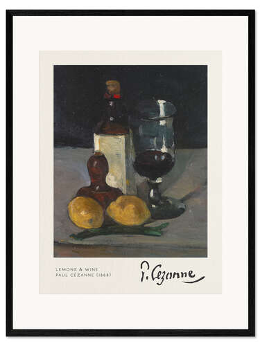 Impresión de arte enmarcada Lemons & Wine
