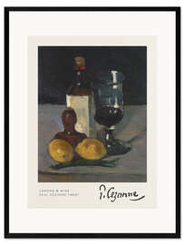Impresión de arte enmarcada Lemons &amp; Wine