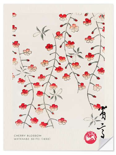 Vinilo para la pared Japandi - Cherry Blossom