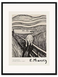 Gerahmter Kunstdruck Der Schrei, 1895 - Edvard Munch