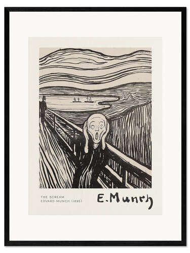 Impresión de arte enmarcada The Scream, 1895