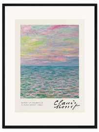 Gerahmter Kunstdruck Sonnenuntergang bei Pourville, 1882