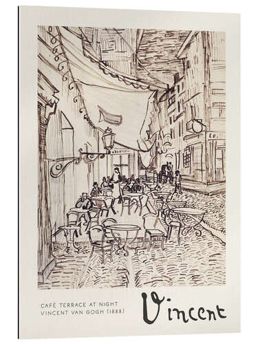 Gallery print Study Sketch for Café Terrace at Night, 1888