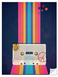 Wandsticker Regenbogen Musik