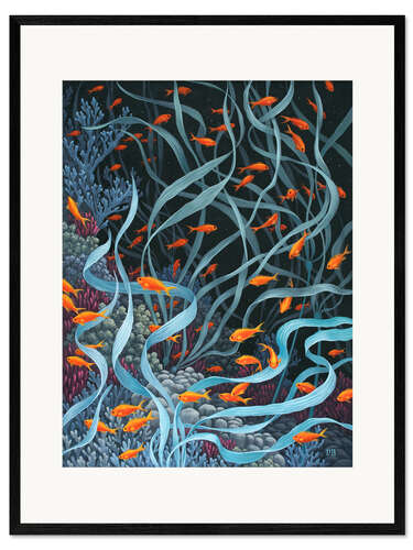 Ingelijste kunstdruk Aquatic Nocturne