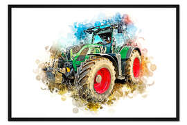 Gerahmter Kunstdruck Traktor Kraftprotz