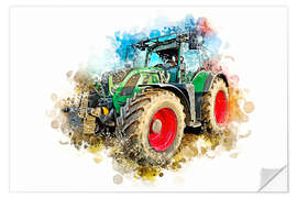 Selvklebende plakat Tractor muscle man