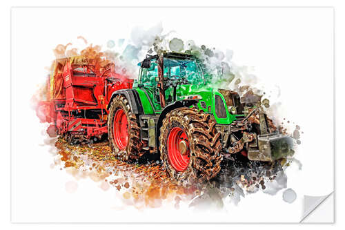 Selvklebende plakat Tractor Power Package