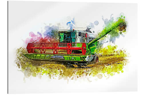 Gallery print Combine harvester in action