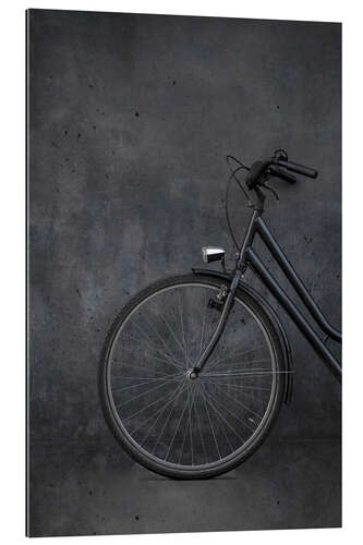 Cuadro de plexi-alu Black vintage bike & gray concrete