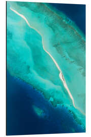 Aluminium print Sandbar with Lagoon in Maldives