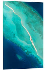 Foam board print Sandbar with Lagoon in Maldives