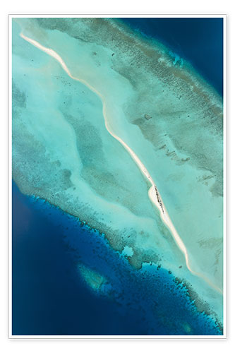 Poster Sandbank mit Lagune auf den Malediven