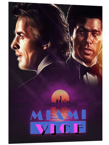 Tableau en PVC Miami Vice, Sunset