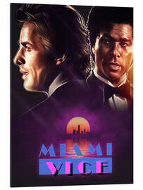 Tableau en plexi-alu Miami Vice, Sunset