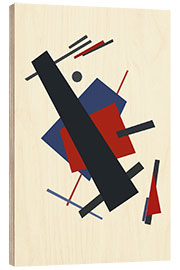 Wood print Suprematism VI