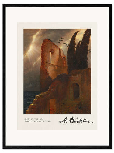 Gerahmter Kunstdruck Ruin by the Sea