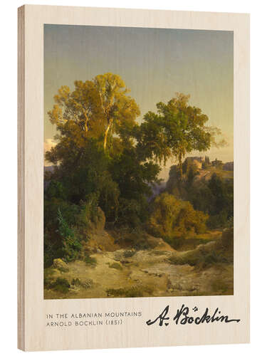 Wood print In the Albanian Mountains