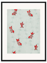 Gerahmter Kunstdruck Traditional Japanese Goldfish